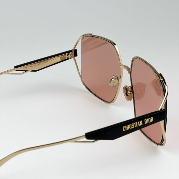 Dior ARCHIDIOR S1U  B0E0 BRAND NEW Sunglasses Gold Pink Women Oversized Square main image 4